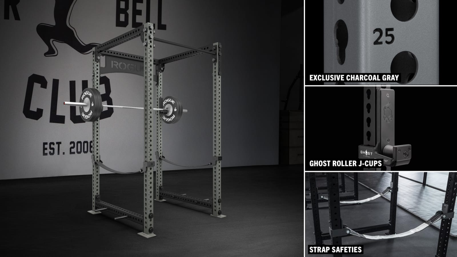Rogue RM 4 Monster Rack 2.0 Charcoal